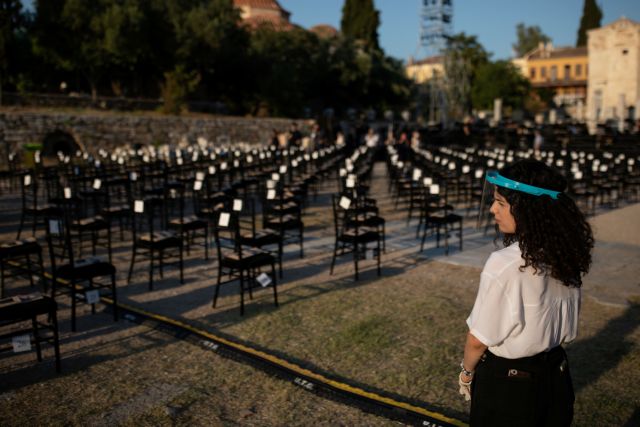 Concert of the greek national opera following the easing of measures against the spread of the coronavirus disease (covid 19), in athens