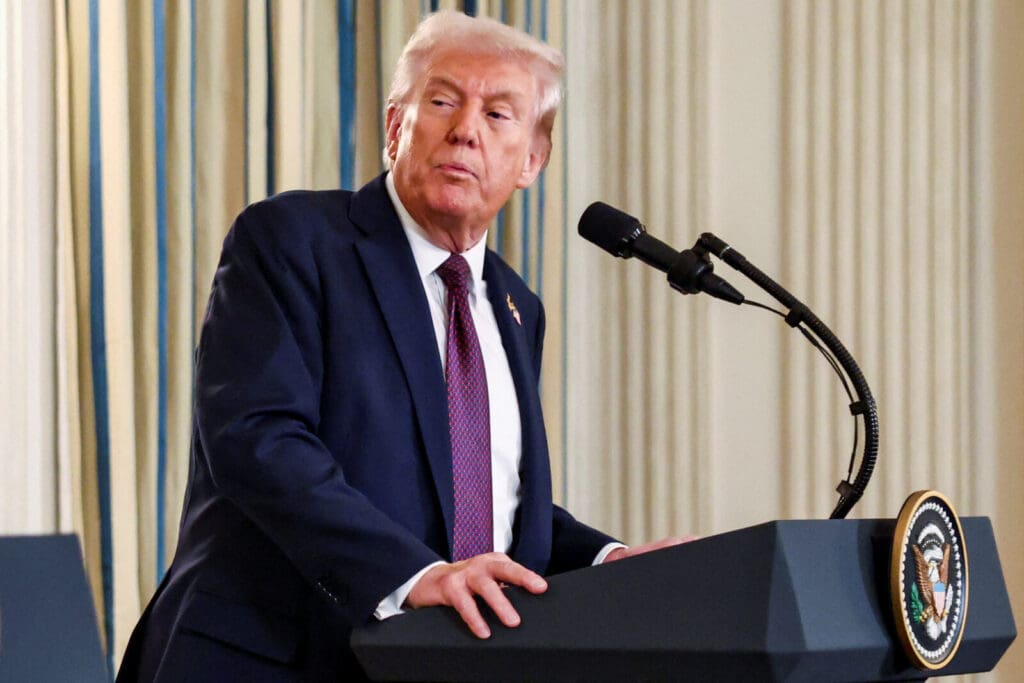U s president trump meets israeli pm netanyahu at the white house in washington