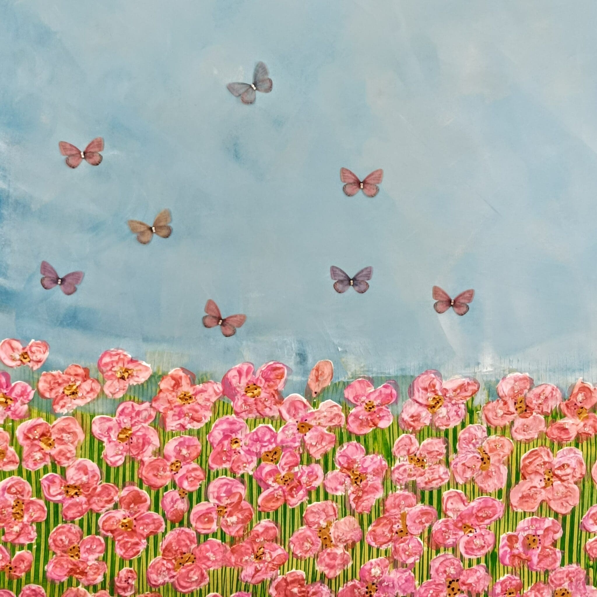 Jocasta m , h άνθιση της φύσης, 120x100cm, Μικτή τεχνική