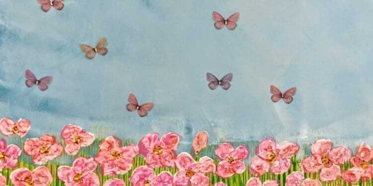 Jocasta m , h άνθιση της φύσης, 120x100cm, Μικτή τεχνική