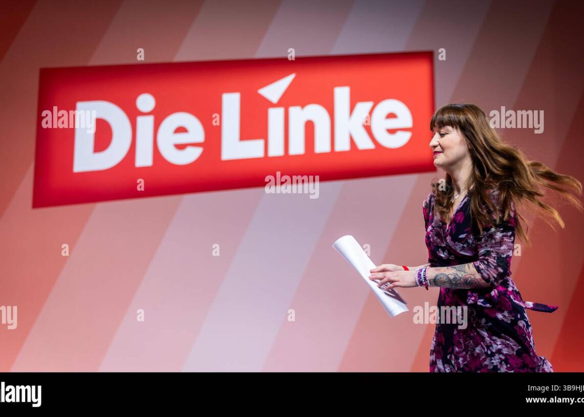 Chemnitz deutschland 09th may 2025 heidi reichinnek die linke during the ninth party conference of die linke in chemnitz may 9 2025 credit dpaalamy live news 3b9hjbm