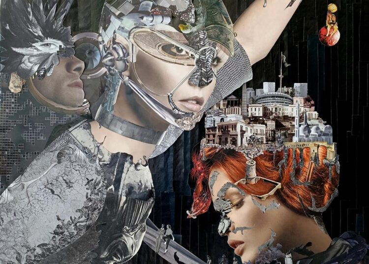 Panagiotis konstantas, χωρίς τίτλο, 120x80cm, κολάζ σε καμβά (1)